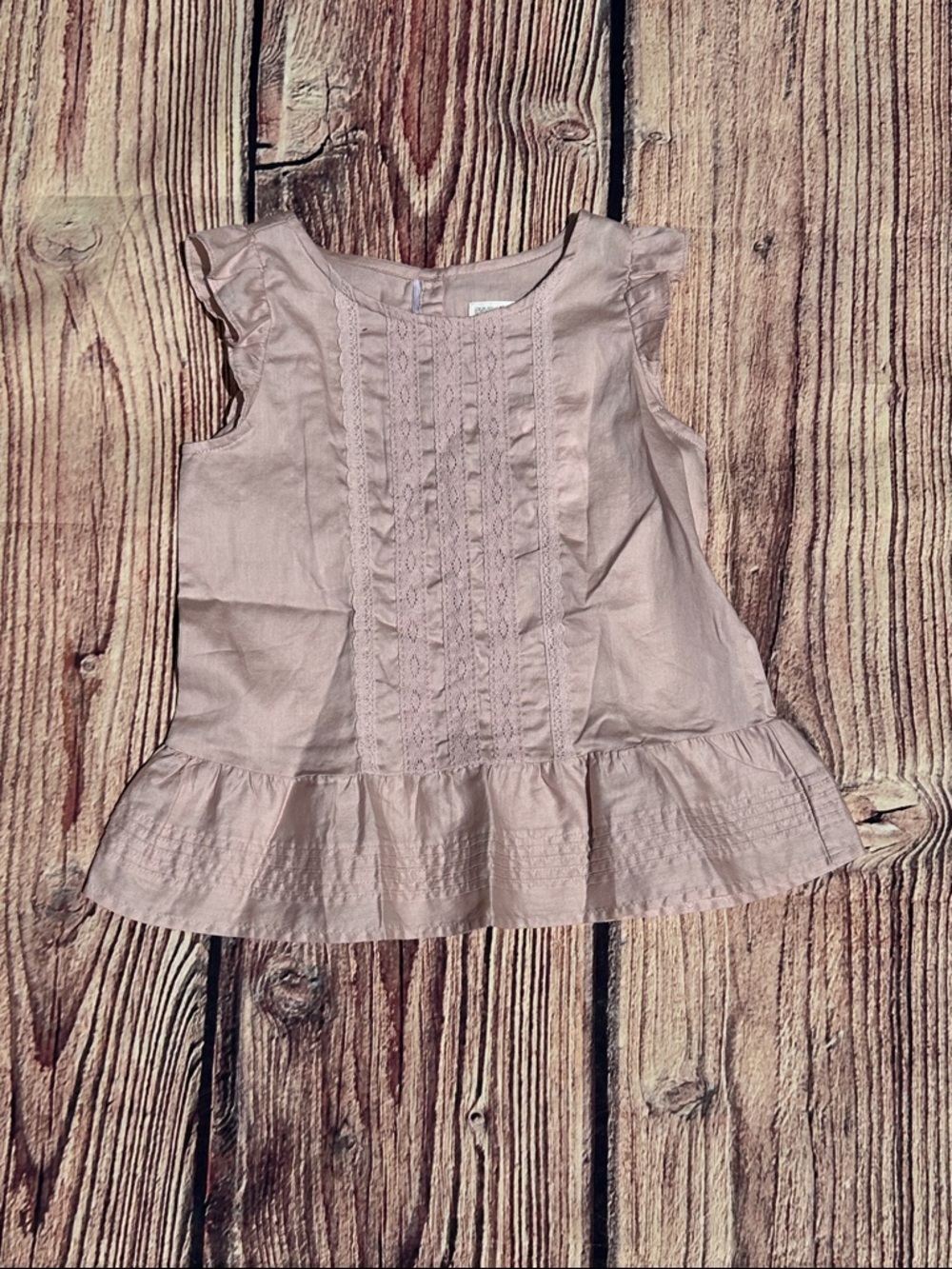 Gymboree Dusty Pink Ruffle Hem Sleeveless Top